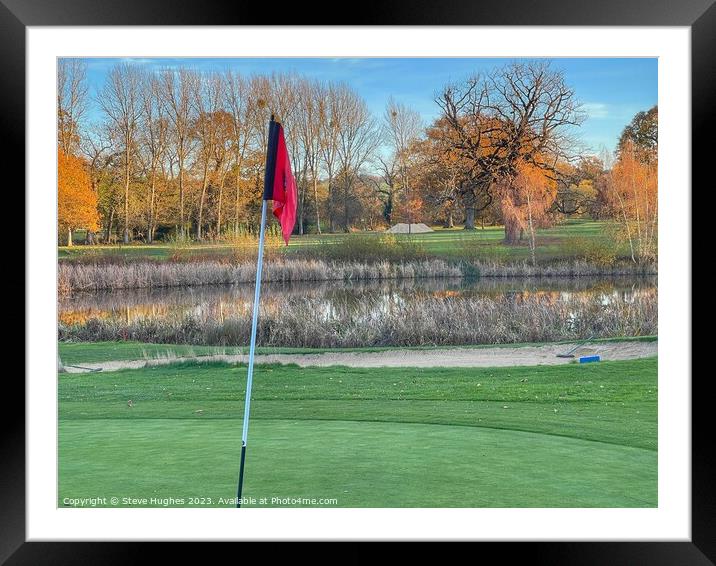 Standing on the 18th green Framed Mounted Print by Steve Hughes