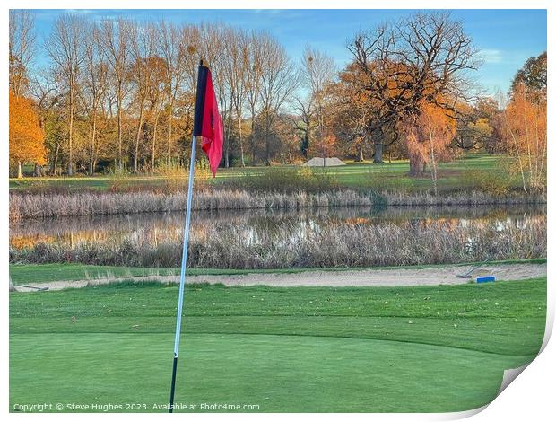 Standing on the 18th green Print by Steve Hughes