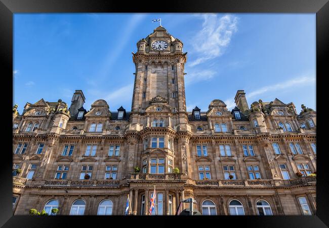 Balmoral Hotel In Edinburgh Framed Print by Artur Bogacki