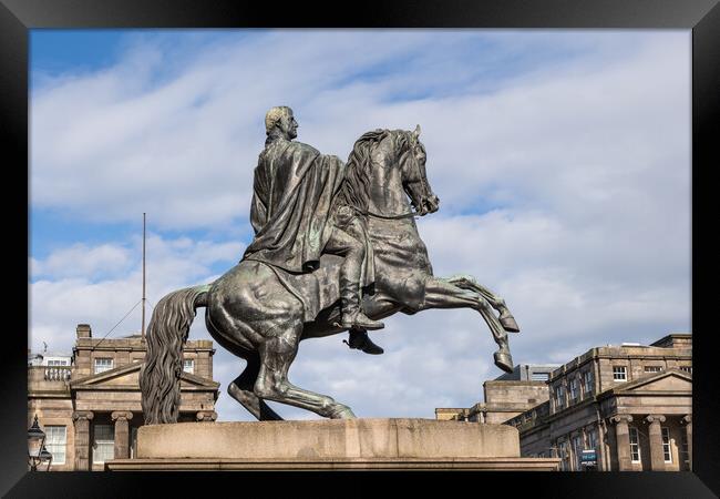 Statue of Duke of Wellington in Edinburgh Framed Print by Artur Bogacki