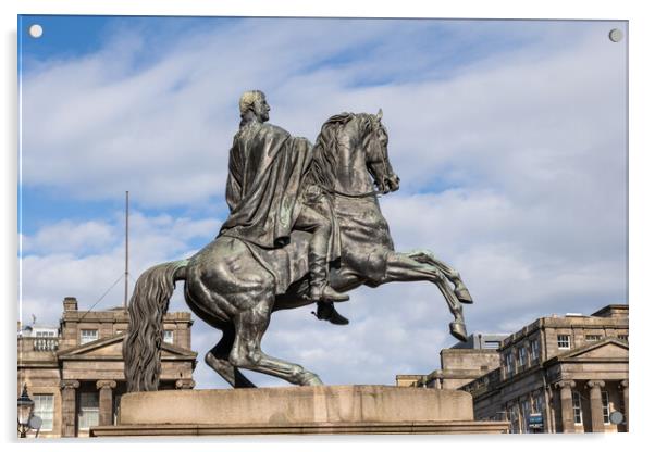 Statue of Duke of Wellington in Edinburgh Acrylic by Artur Bogacki