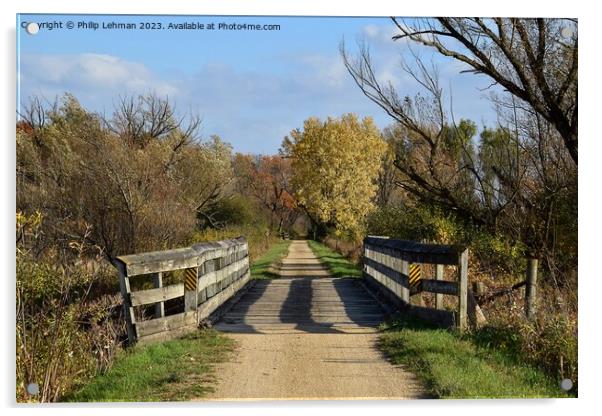 Fall Colors Hiking Trail 21A Acrylic by Philip Lehman