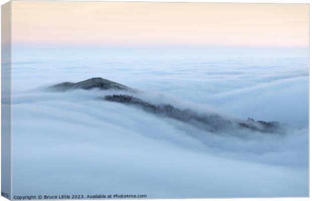 Malvern Hills Sea of Fog Canvas Print by Bruce Little