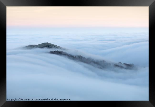 Malvern Hills Sea of Fog Framed Print by Bruce Little