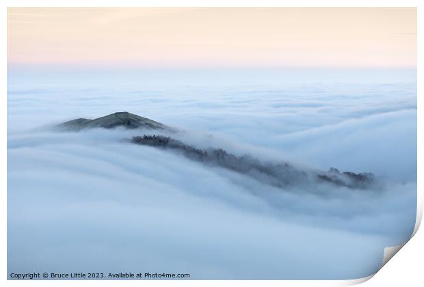 Malvern Hills Sea of Fog Print by Bruce Little