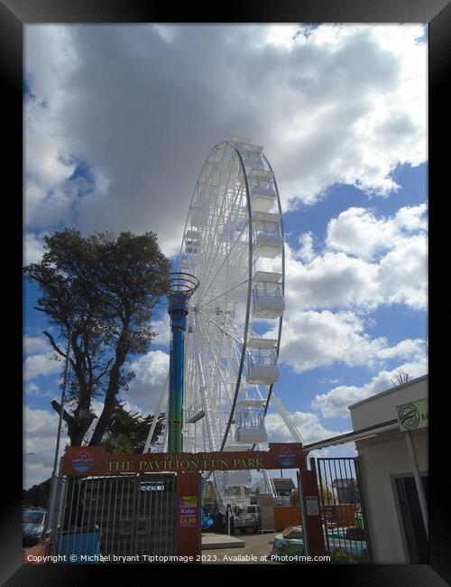 Ferris wheel clacton on sea  Framed Print by Michael bryant Tiptopimage