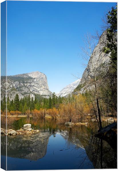 Mirror Lake,Yosemite National Park Canvas Print by Sharpimage NET