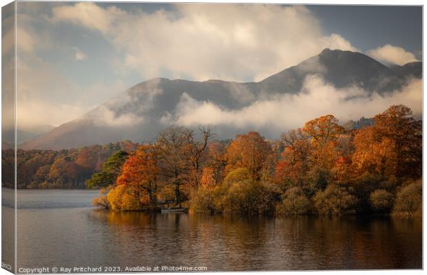 Autumn on Derwent Water  Canvas Print by Ray Pritchard