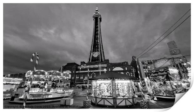 Blackpool Tower Festival Headland Print by Michele Davis