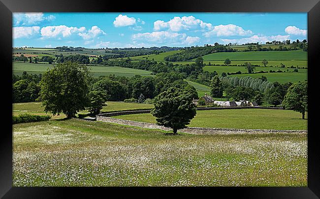 Cotswolds countryside Framed Print by Kevin Britland