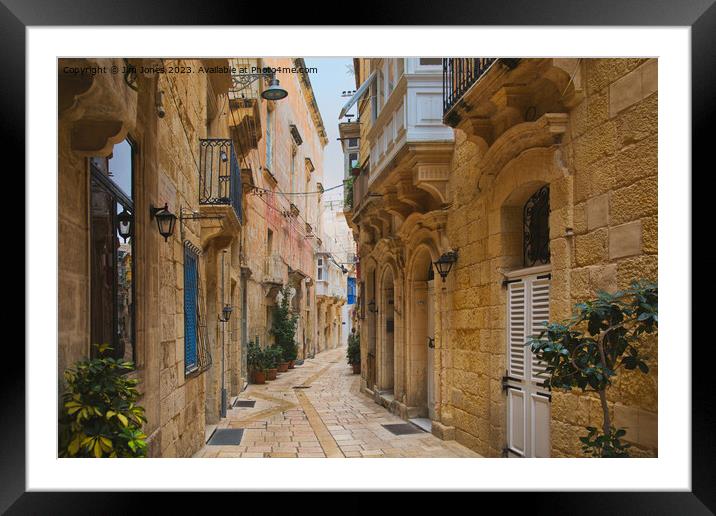 Auberge d'Auvergne et Provence, Birgu, Malta Framed Mounted Print by Jim Jones