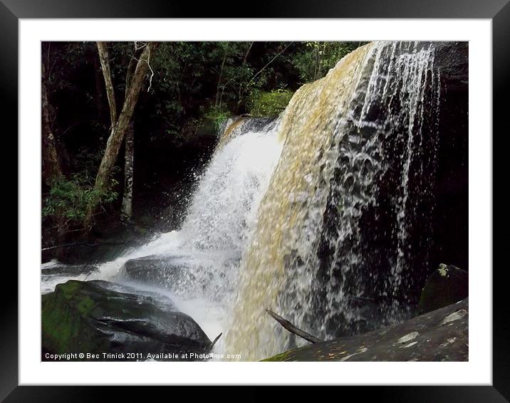 Wet Season Waterfalls Framed Mounted Print by Bec Trinick