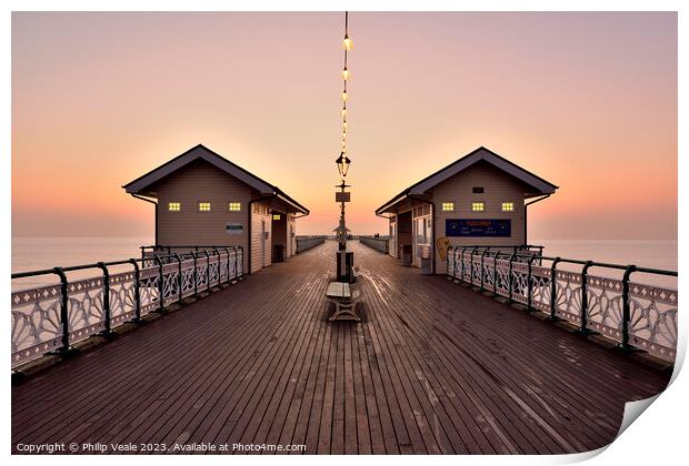 Penarth Pier at Sunrise. Print by Philip Veale