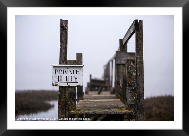 Private Jetty Framed Mounted Print by Steven Vacher
