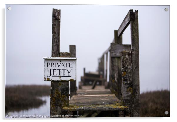 Private Jetty Acrylic by Steven Vacher