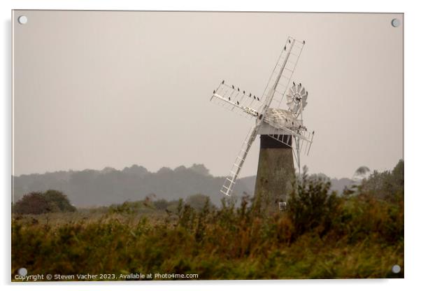 A Norfolk WIndmill Acrylic by Steven Vacher