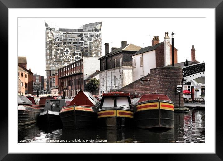 Birmingham Canalscape Framed Mounted Print by RJ Bowler