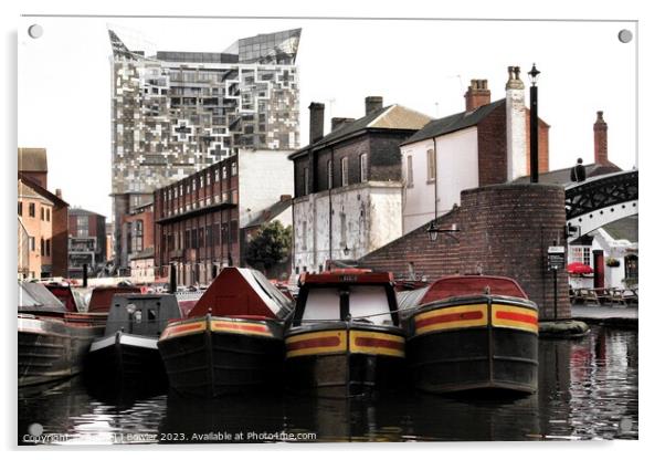 Birmingham Canalscape Acrylic by RJ Bowler