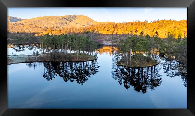 Tarns Hows To Wetherlam Framed Print by Steve Smith