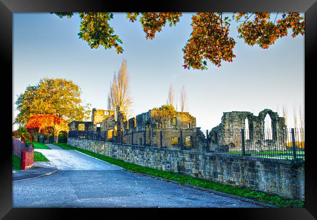 Monk Bretton Priory Barnsley  Framed Print by Alison Chambers
