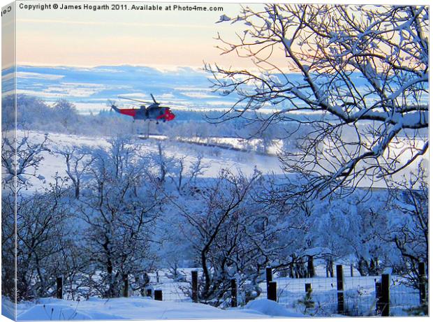 Winter Rescue Canvas Print by James Hogarth