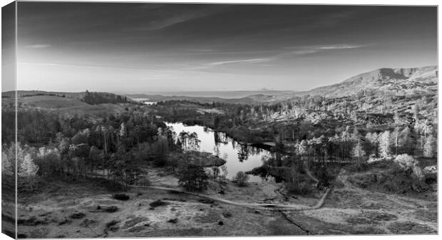 Tarns Hows To Old Man Of Coniston Canvas Print by Steve Smith