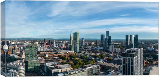 Manchester skyline Canvas Print by Apollo Aerial Photography