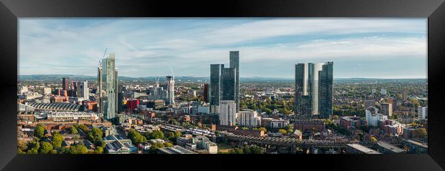 Manchester Towers Framed Print by Apollo Aerial Photography