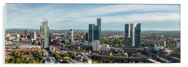 Manchester Towers Acrylic by Apollo Aerial Photography