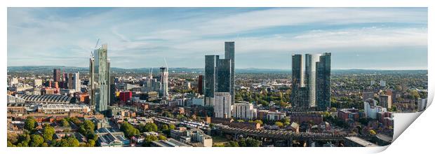 Manchester Towers Print by Apollo Aerial Photography