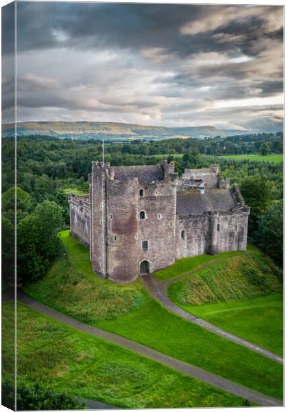 Castle Doune Canvas Print by Apollo Aerial Photography