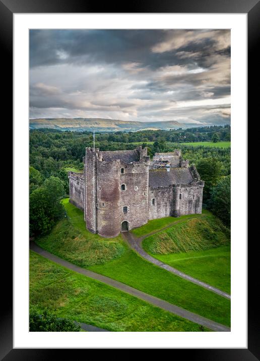 Castle Doune Framed Mounted Print by Apollo Aerial Photography