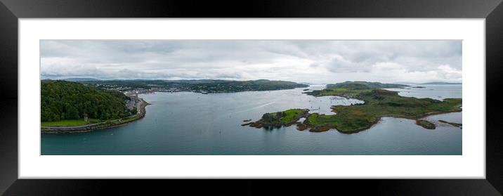 Oban and the Isle of Kerrera Framed Mounted Print by Apollo Aerial Photography