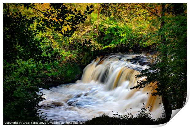 Aysgarth Middle Falls Yorkshire. Print by Craig Yates