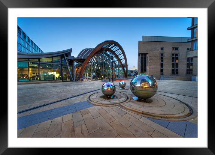 Sheffield Steel Spheres Framed Mounted Print by Alison Chambers