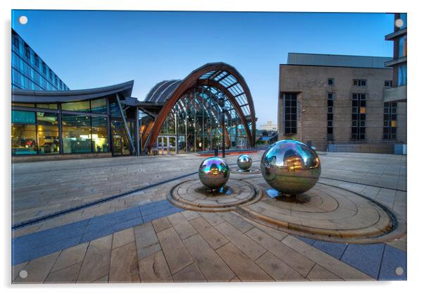 Sheffield Steel Spheres Acrylic by Alison Chambers