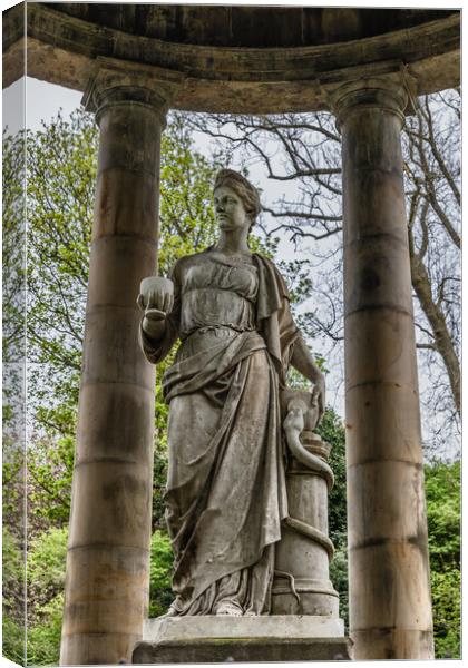 Statue of Hygieia Goddess of Health in Edinburgh Canvas Print by Artur Bogacki