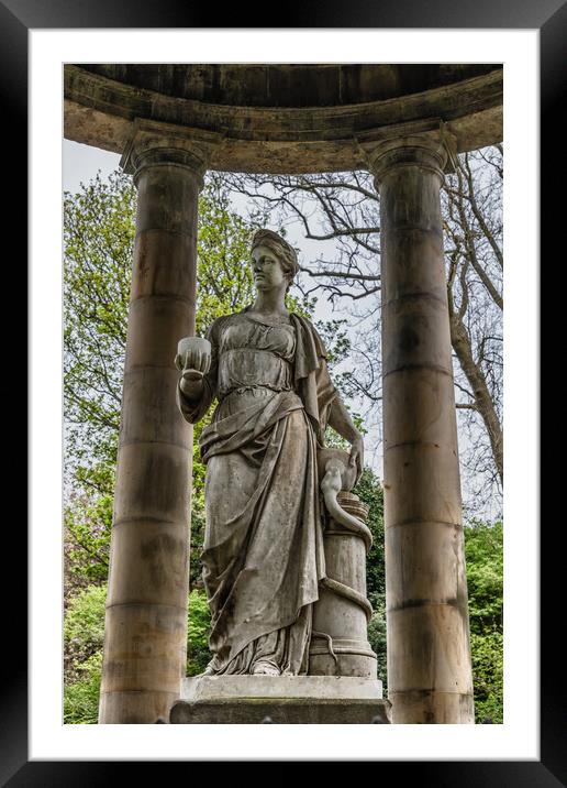 Statue of Hygieia Goddess of Health in Edinburgh Framed Mounted Print by Artur Bogacki