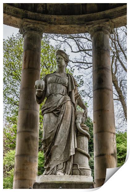 Statue of Hygieia Goddess of Health in Edinburgh Print by Artur Bogacki