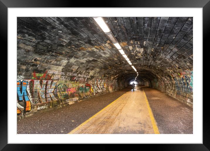 Rodney Street Tunnel In Edinburgh Framed Mounted Print by Artur Bogacki