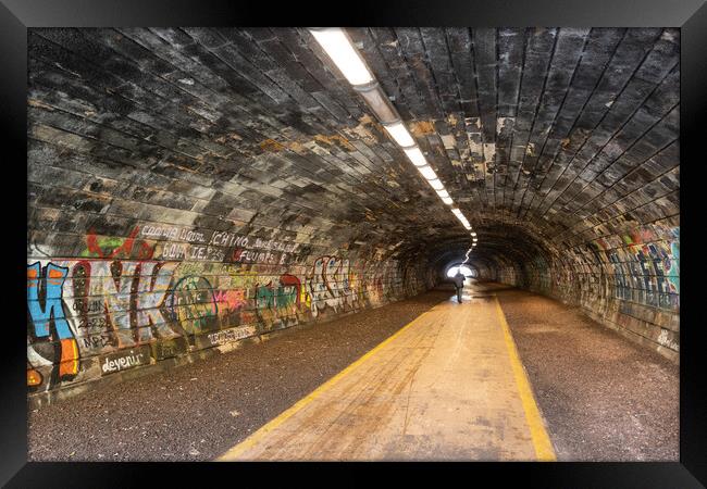 Rodney Street Tunnel In Edinburgh Framed Print by Artur Bogacki