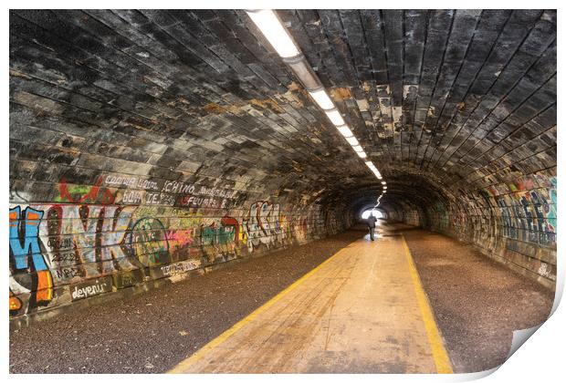 Rodney Street Tunnel In Edinburgh Print by Artur Bogacki