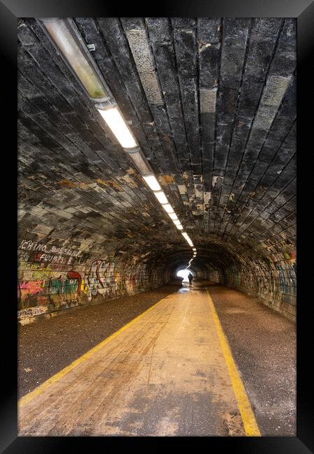 Rodney Street Tunnel In Edinburgh Framed Print by Artur Bogacki