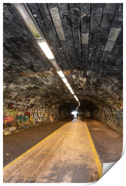 Rodney Street Tunnel In Edinburgh Print by Artur Bogacki
