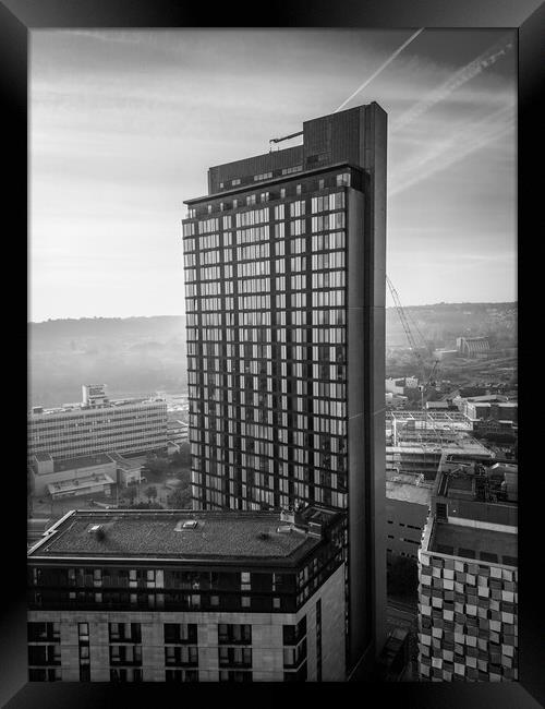 St Pauls Tower Sheffield Framed Print by Apollo Aerial Photography