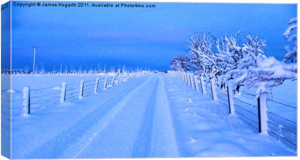 Snow A Road To Nowhere Canvas Print by James Hogarth