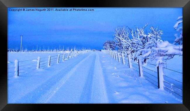 Snow A Road To Nowhere Framed Print by James Hogarth