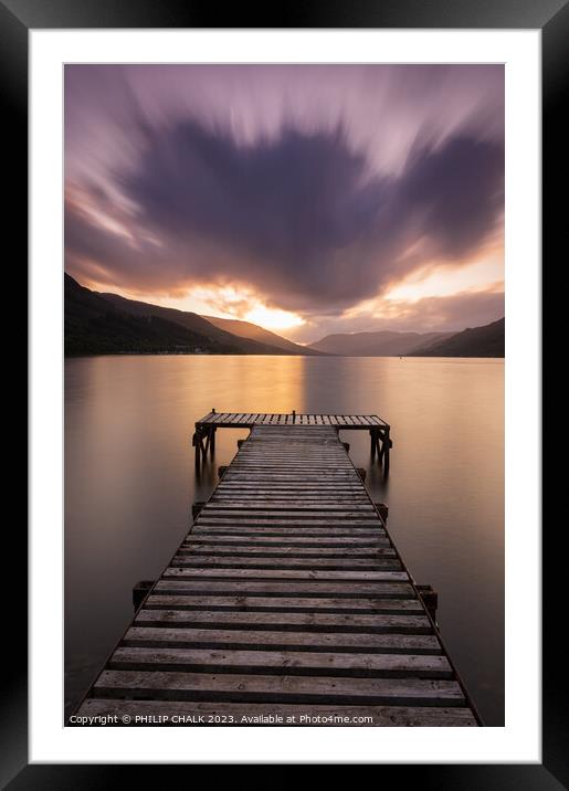 Loch Earn sunset 976 Framed Mounted Print by PHILIP CHALK