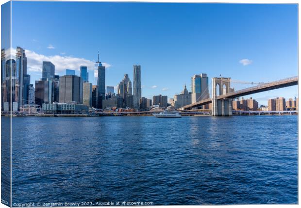 Manhattan Skyline  Canvas Print by Benjamin Brewty