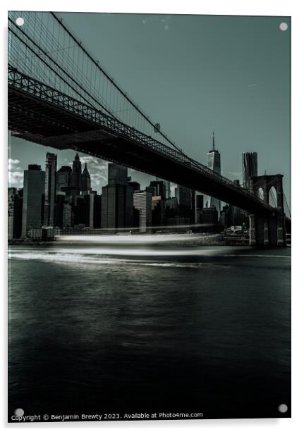 Manhattan Long Exposure Acrylic by Benjamin Brewty